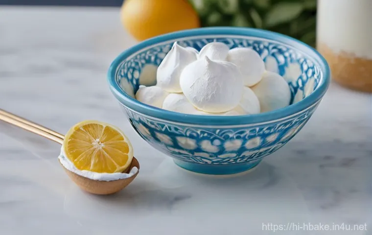 홈베이킹 머랭 만드는 법 - **Prompt 1: The Pristine Start to Perfect Meringue**
"A top-down view of a bright and organized ...